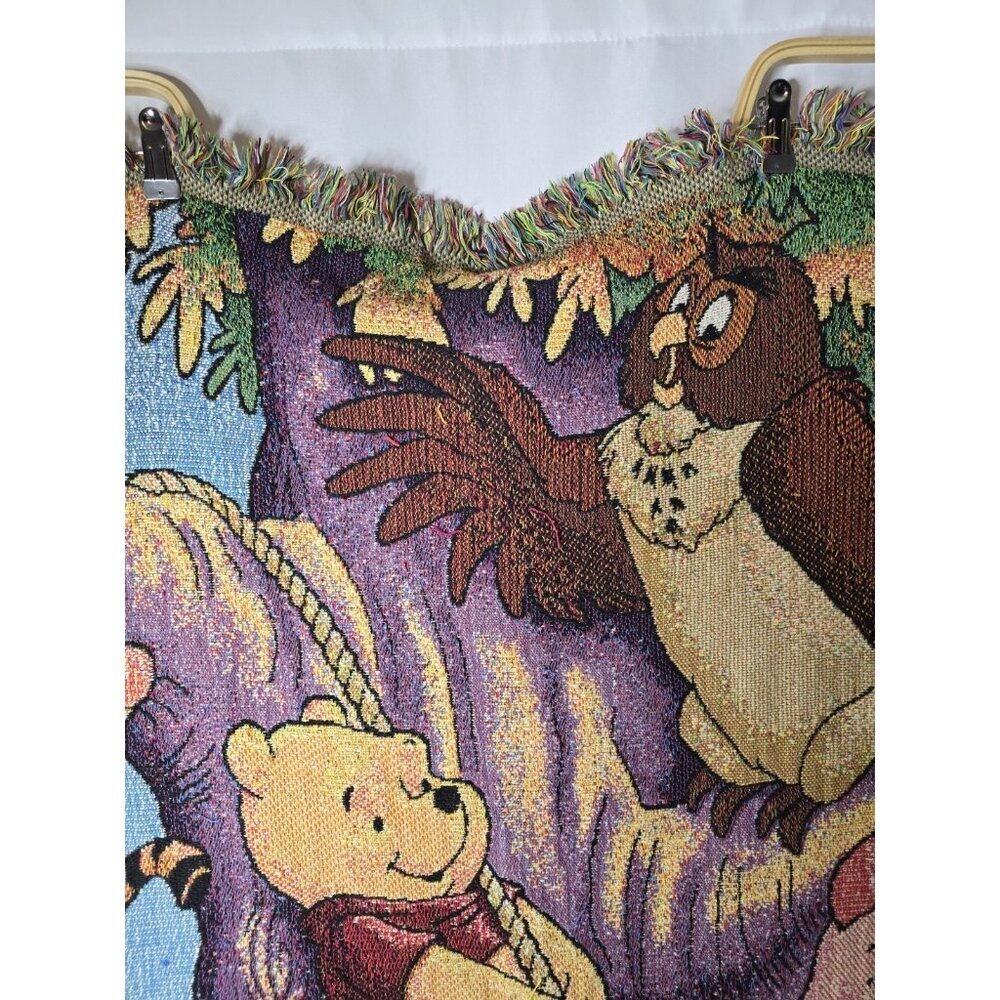 Winnie The Pooh And Friends Throw Blanket Tapestry Pooh 100 Acre Collection RARE - Picture 2 of 16
